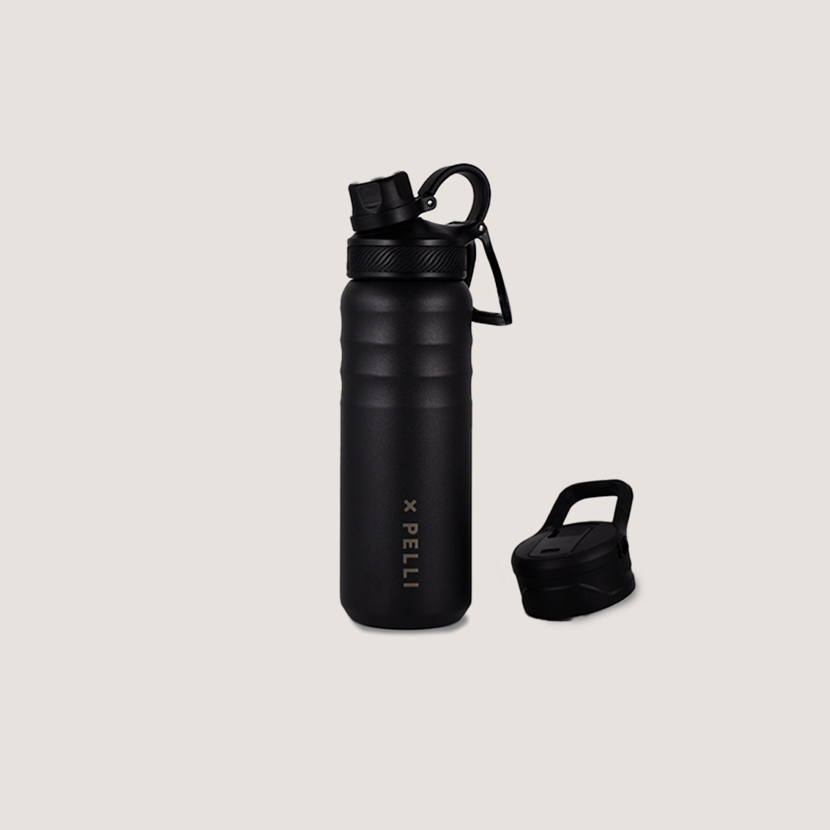 black water bottle
