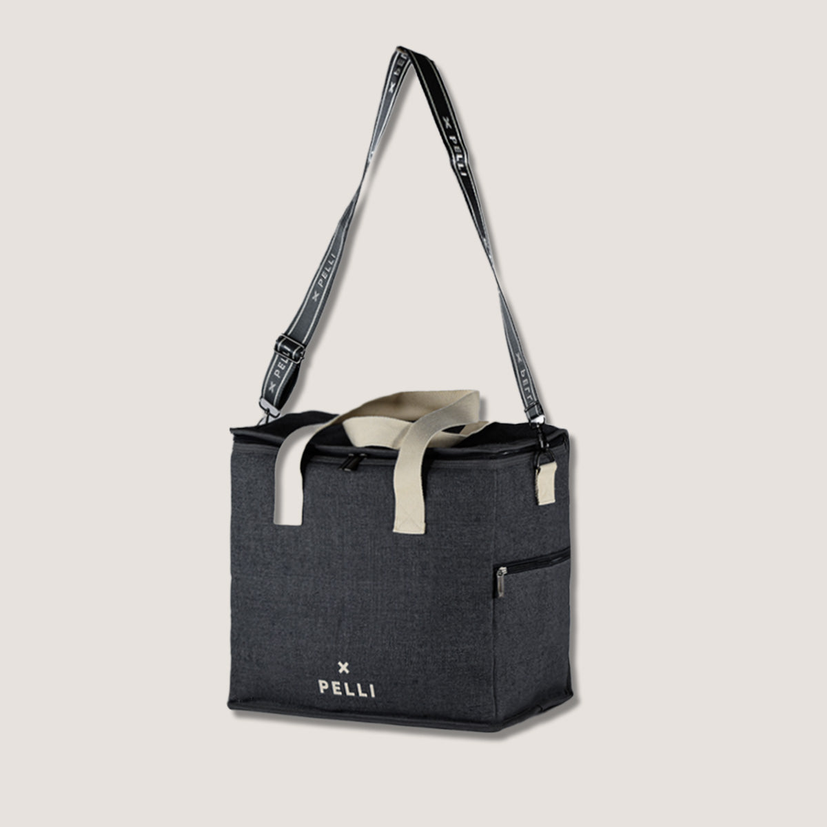 Chill Homie Crossbody - Jute Large Cooler Bag with Shoulder Strap in Charcoal Grey