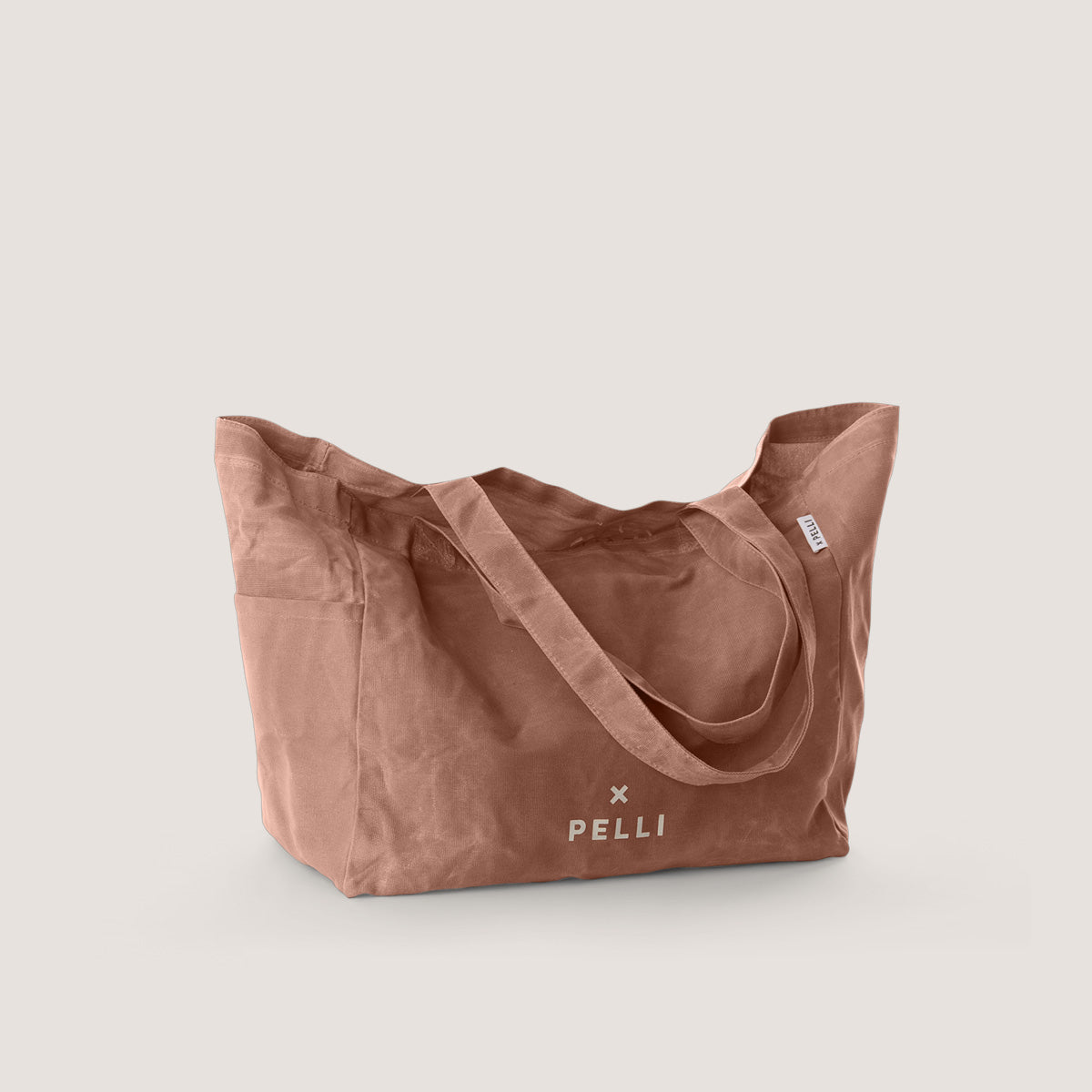 OUTLET - Waxed Canvas Tote Bag in Spanish Villa Pink