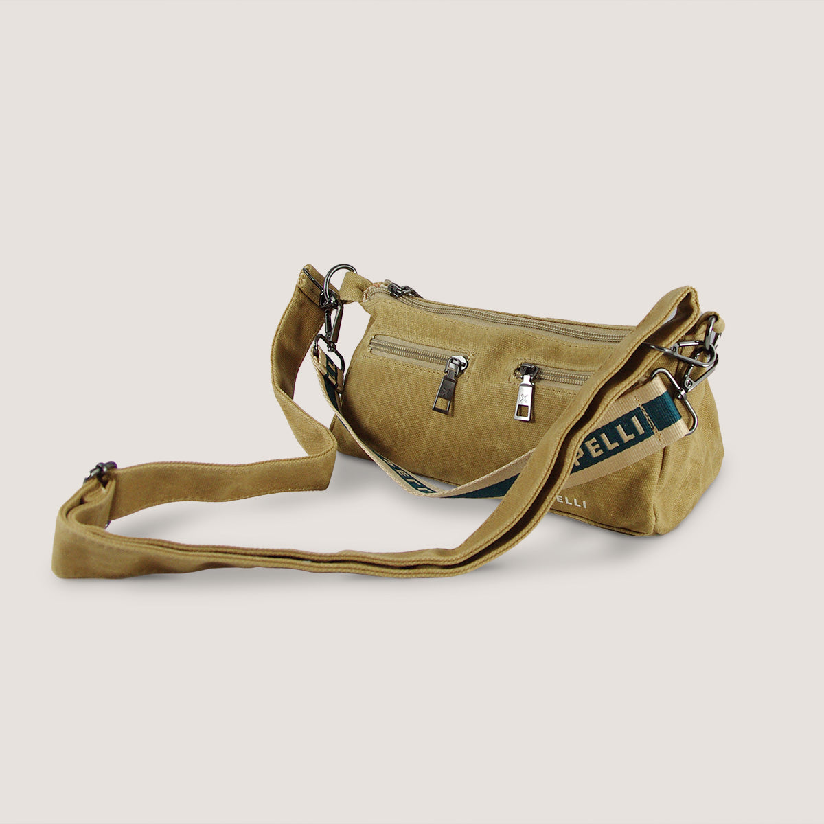 OUTLET -The Wanderer Waxed Canvas Crossbody Bag - Tan Brown