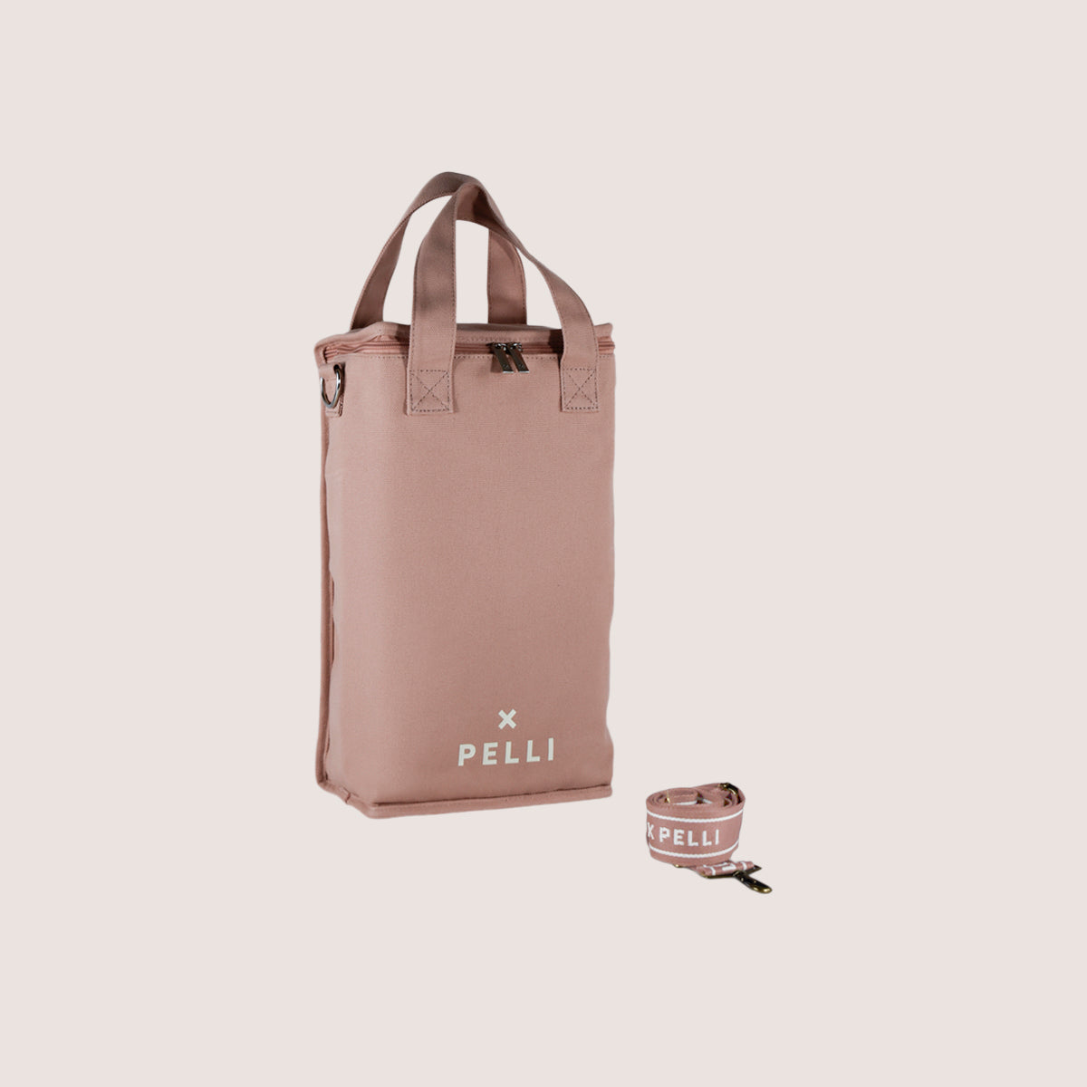OUTLET - On the Grapevine Canvas Wine Cooler Bag - Spanish Villa Pink