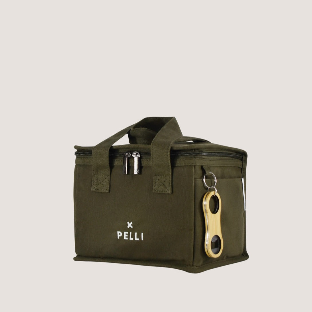 OUTLET - Lunch Squared Waxed Canvas  - Burnt Olive Green