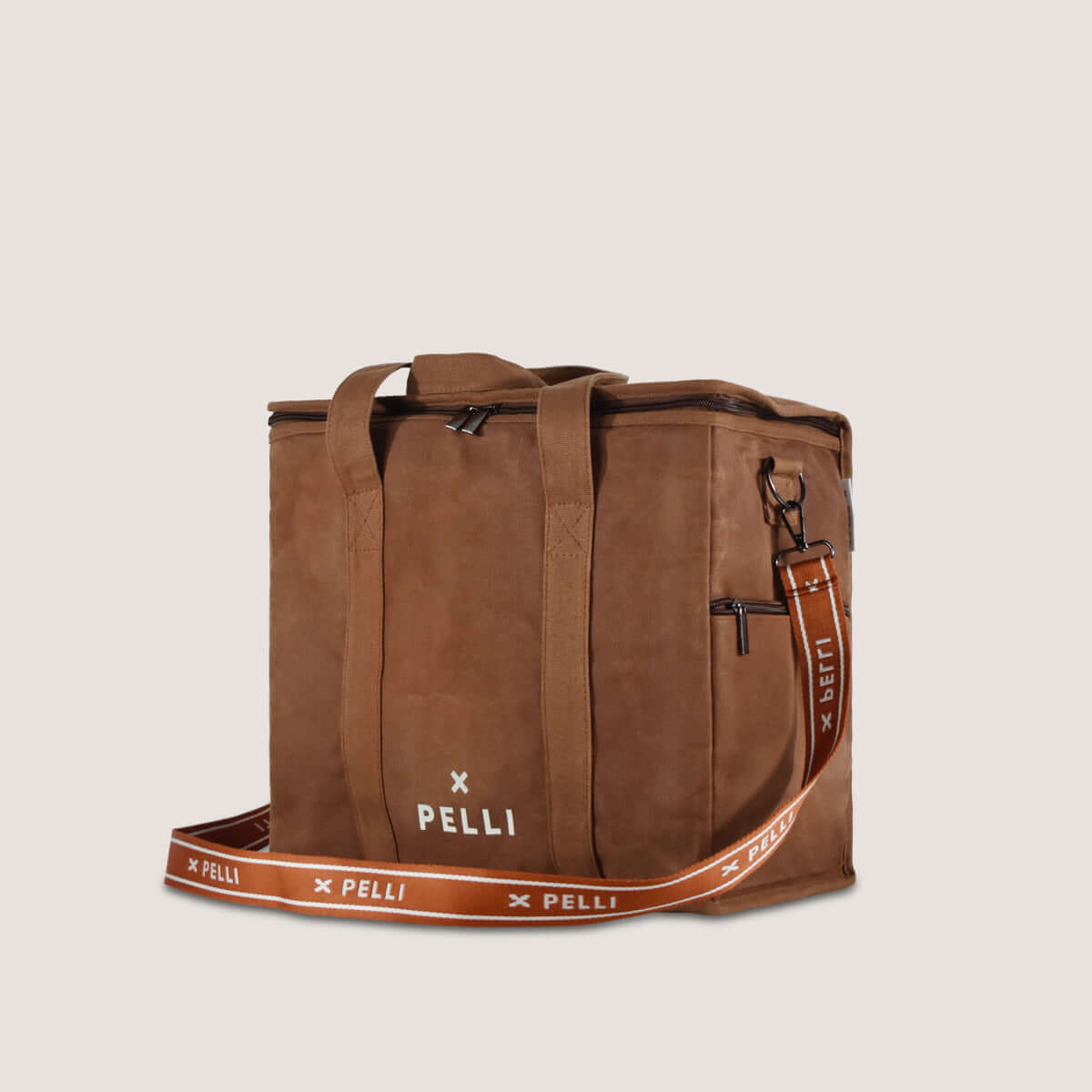 OUTLET - Chill Homie Crossbody - Waxed Canvas Large Cooler Bag with Shoulder Strap in Cinnamon Stick