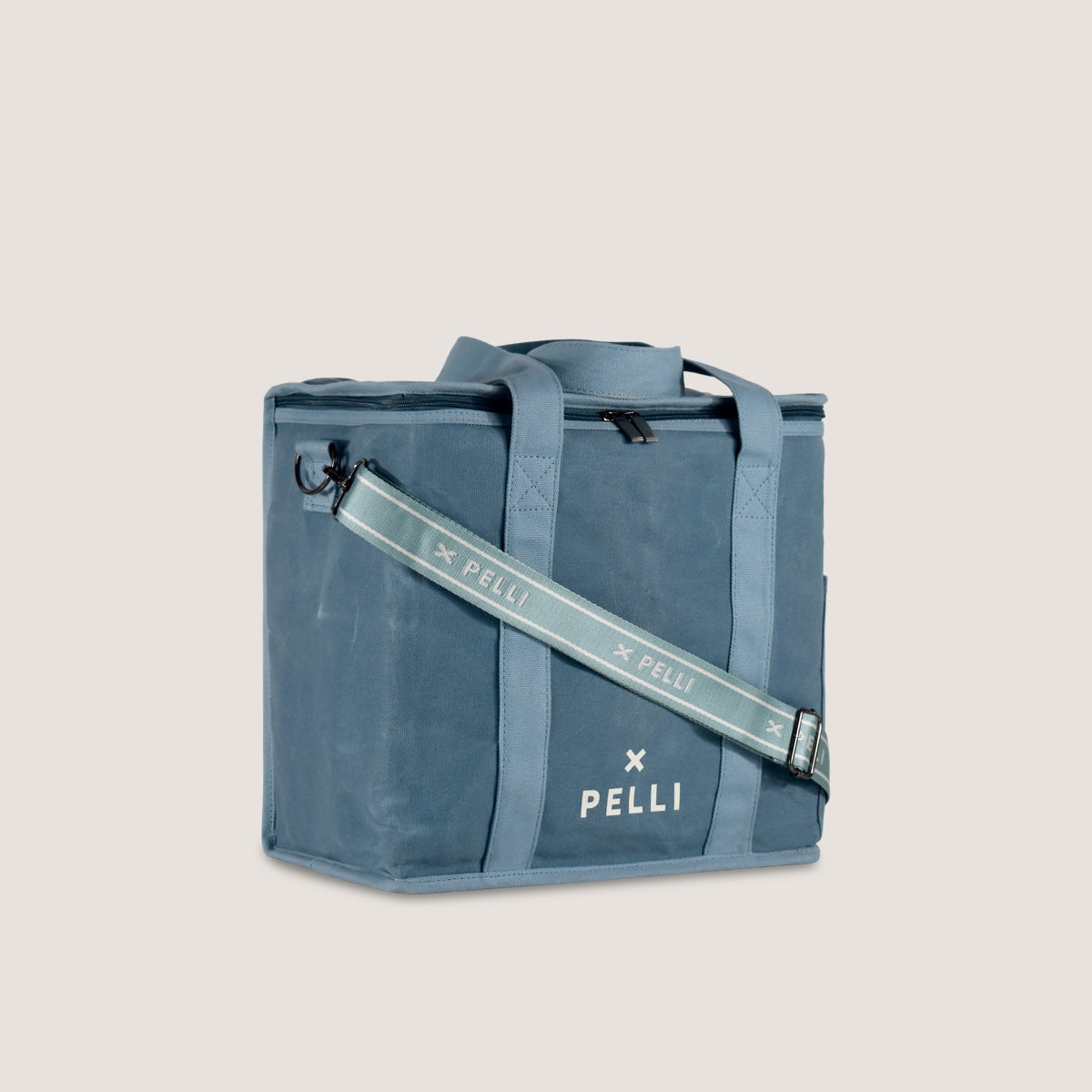 OUTLET - OK Chill Crossbody - Waxed Canvas Medium Cooler Bag - Dusty Blue