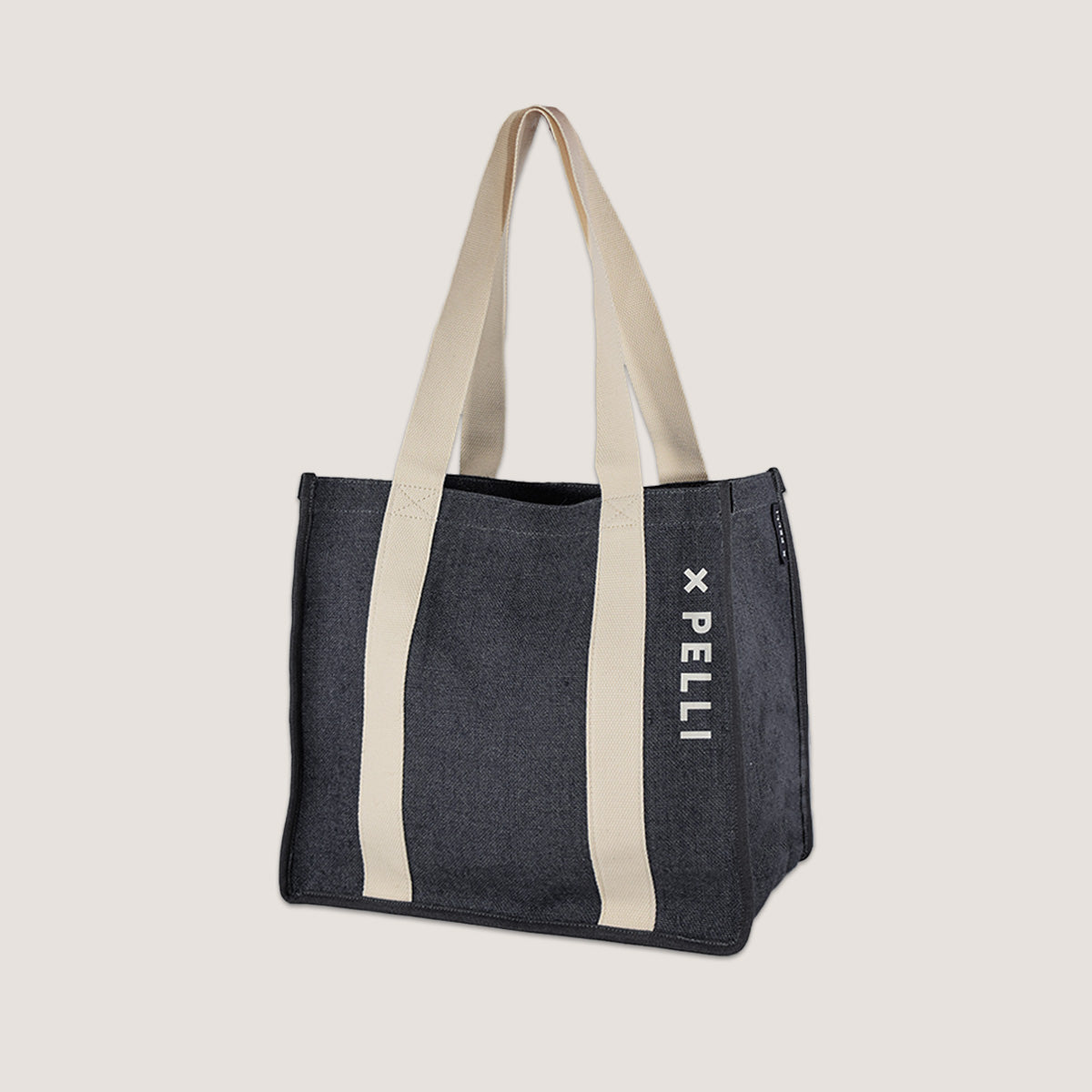 OUTLET - Turn the Tide Medium Jute Shopping Bag in Charcoal Grey