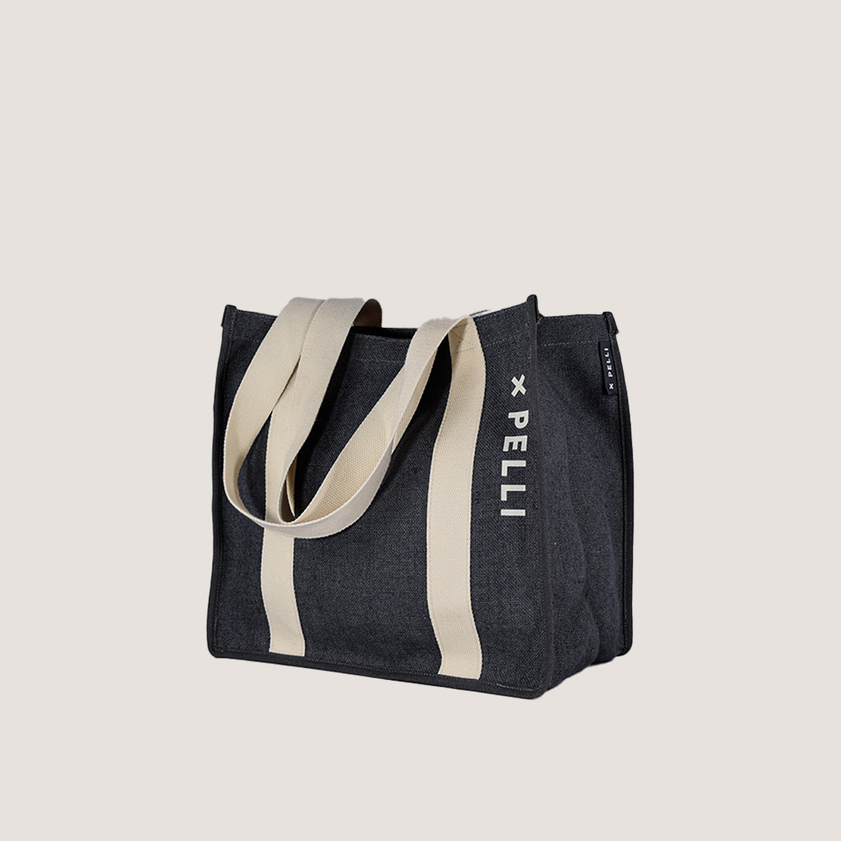 OUTLET - Turn the Tide Medium Jute Shopping Bag in Charcoal Grey