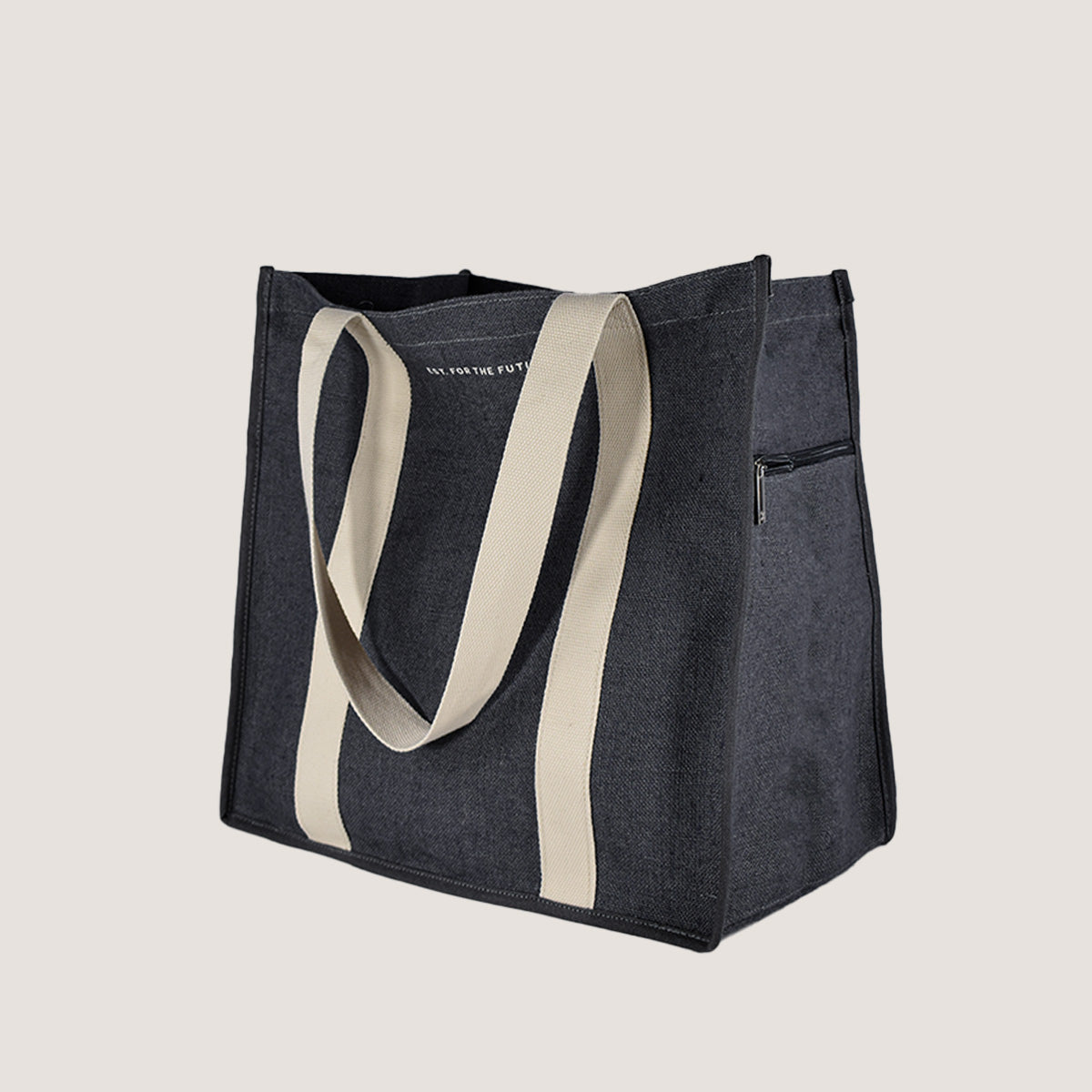 charcoal shopping bag